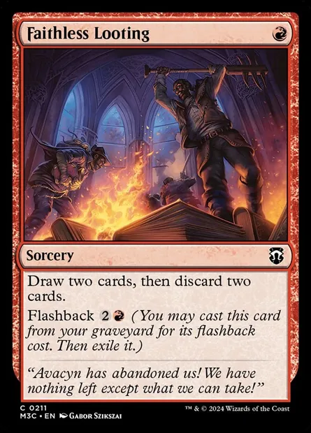 Faithless Looting, Magic card M3C 211 — Modern Horizons 3 Commander set