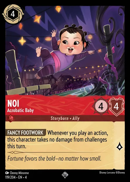 Noi - Acrobatic Baby, Disney Lorcana card CH4-119 — Ursula's Return set