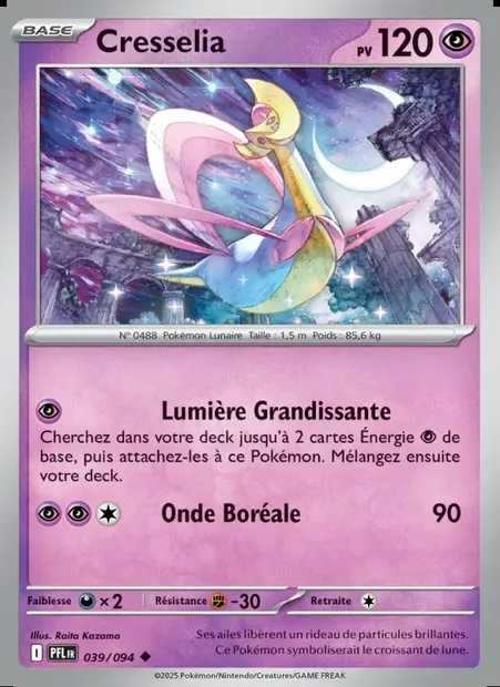 Cresselia, carte Pokémon PFL 039 — extension Flammes Fantasmagoriques