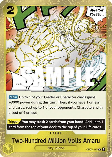 200 millions de volts Amal, carte One Piece OP05-115 — extension AWAKENING OF THE NEW ERA