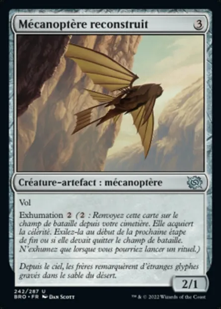Mécanoptère reconstruit, carte Magic BRO 242 — extension La Guerre Fratricide