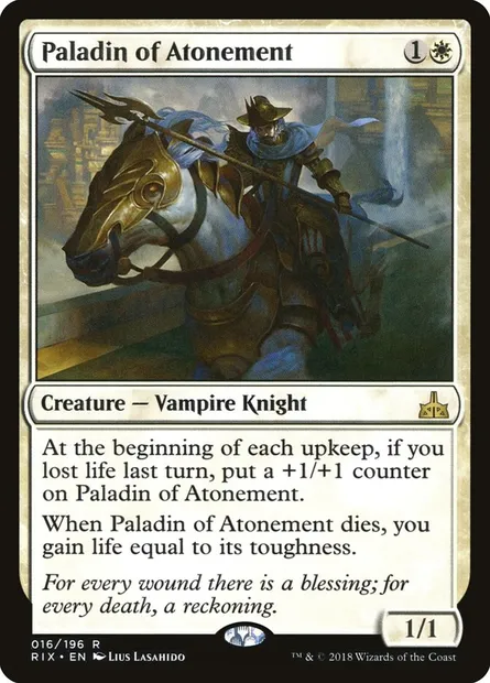 Paladin of Atonement, Magic card RIX 16 — Rivals of Ixalan set
