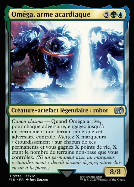Oméga, arme acardiaque, carte Magic FIN 236 — extension Final Fantasy