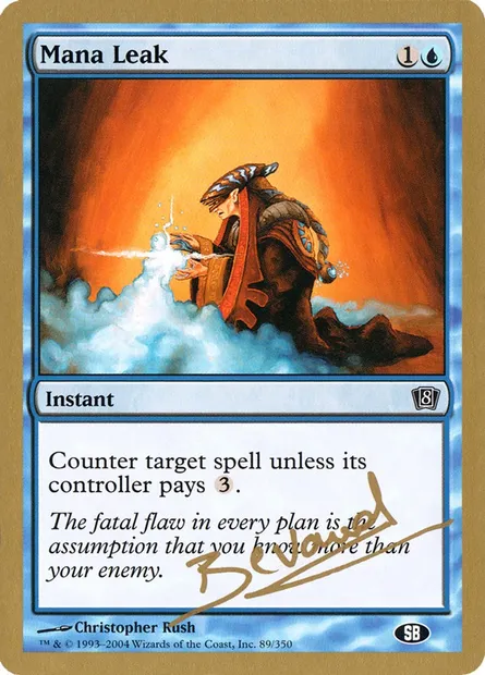 Mana Leak, Magic card WC04 mb89sb — World Championship Decks 2004 set