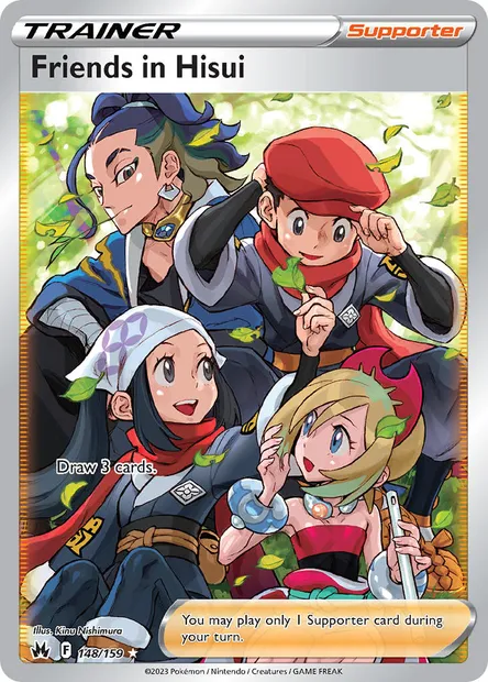 Friends in Hisui, Pokémon card CRZ 148 — Crown Zenith set
