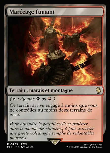 Marécage fumant, carte Magic FIC 425 — extension Final Fantasy Commander