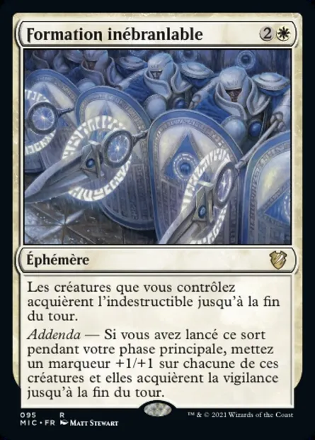 Formation inébranlable, carte Magic MIC 95 — extension Midnight Hunt Commander