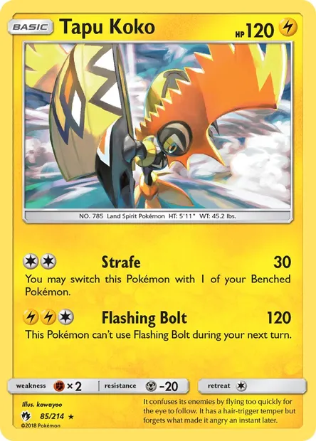 Tapu Koko, Pokémon card LOT 85 — Lost Thunder set
