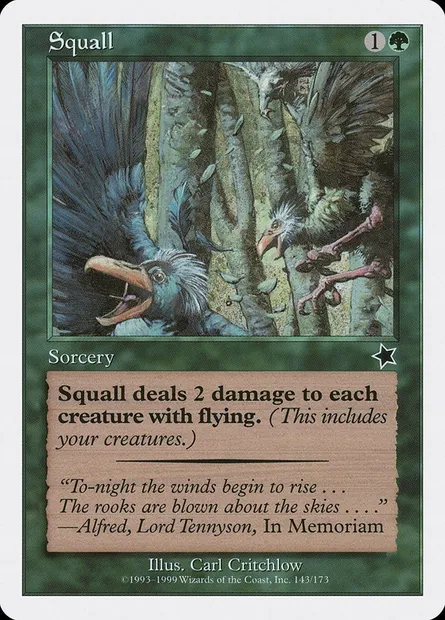 Bourrasque, carte Magic S99 143 — extension Starter 1999