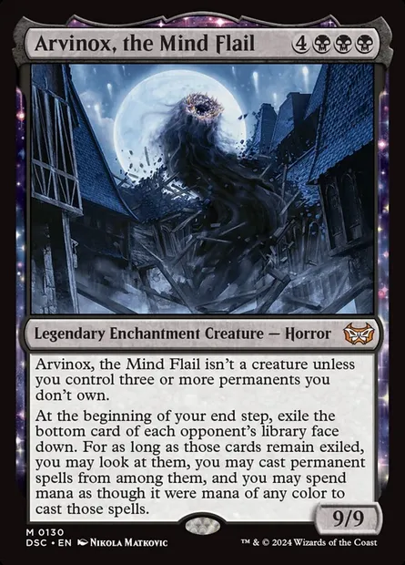 Arvinox, the Mind Flail, Magic card DSC 130 — Duskmourn: House of Horror Commander set