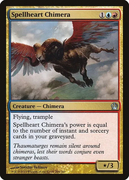 Spellheart Chimera, Magic card THS 204 — Theros set