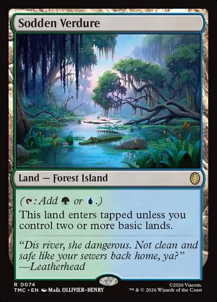 Sodden Verdure, Magic card TMC 74 — Teenage Mutant Ninja Turtles Eternal set