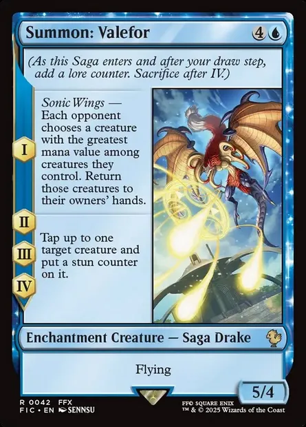 Summon: Valefor, Magic card FIC 42 — Final Fantasy Commander set