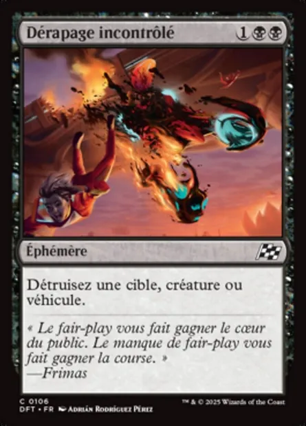 Dérapage incontrôlé, carte Magic DFT 106 — extension Aetherdrift
