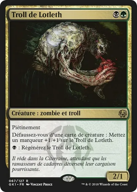 Troll de Lotleth, carte Magic GK1 67 — extension GRN Guild Kit