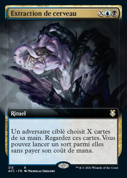 Extraction de cerveau, carte Magic AFC 315 — extension Forgotten Realms Commander