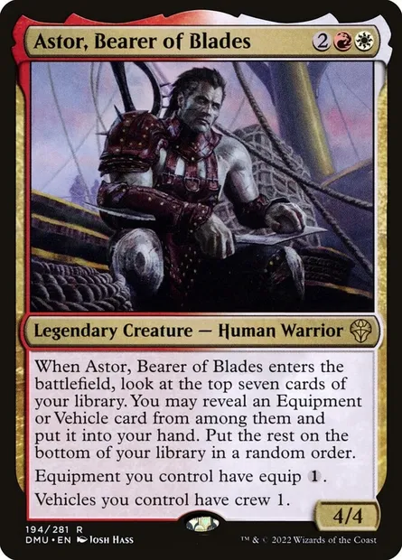 Astor, Bearer of Blades, Magic card DMU 194 — Dominaria United set