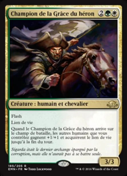 Champion de la Grâce du héron, carte Magic EMN 185 — extension La lune hermétique