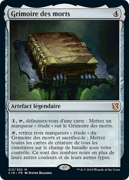 Grimoire des morts, carte Magic C19 213 — extension Commander 2019