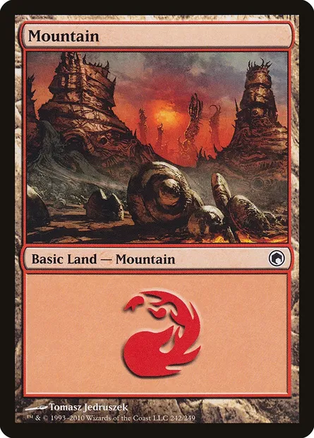 Mountain, Magic card SOM 242 — Scars of Mirrodin set
