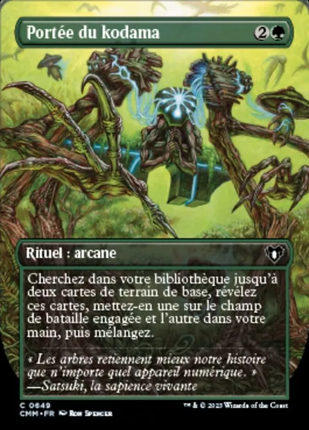 Portée du kodama, carte Magic CMM 649 — extension Commander Masters