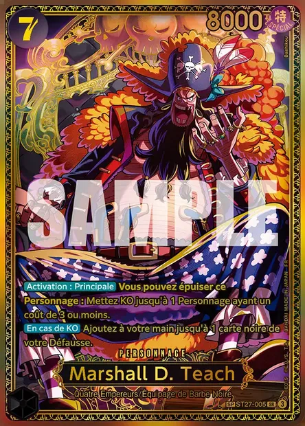 Marshall D. Teach, carte One Piece ST27-005 — extension NOIR Marshall D. Teach
