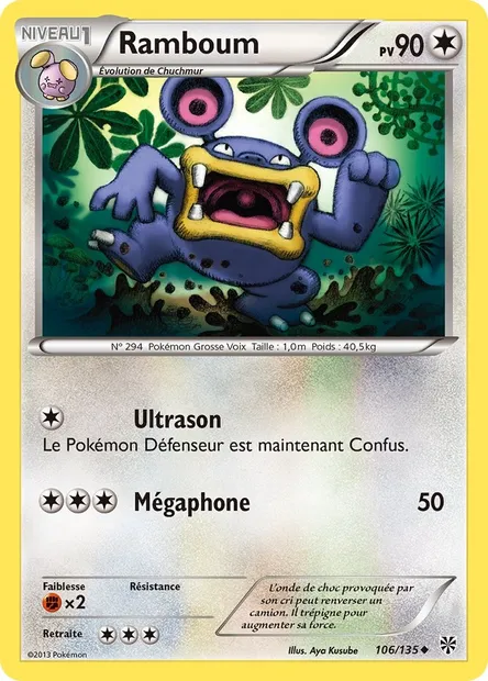 Ramboum, carte Pokémon PLS 106 — extension Tempète Plasma