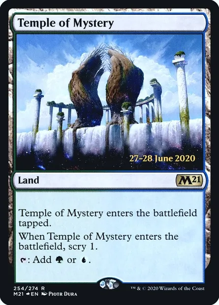 Temple du mystère, carte Magic PM21 254s — extension Core Set 2021 Promos