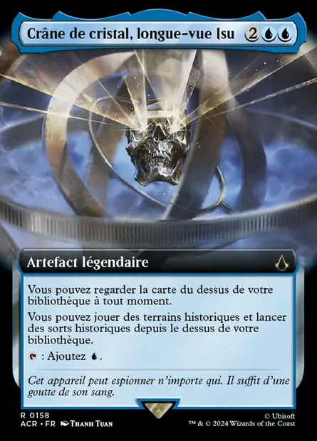 Crâne de cristal, longue-vue Isu, carte Magic ACR 158 — extension Assassin's Creed
