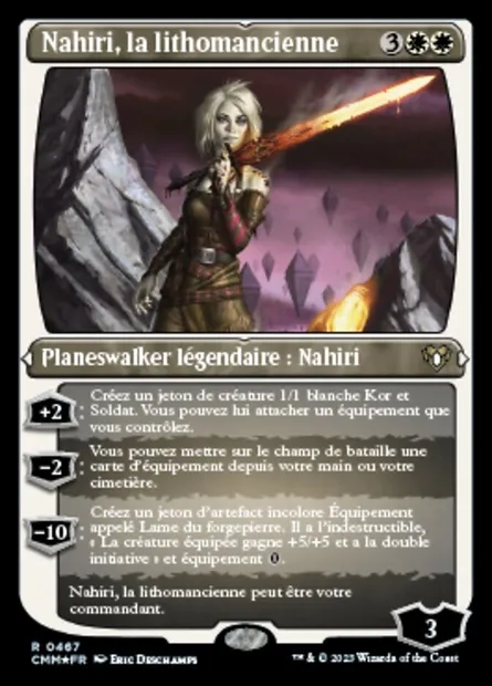 Nahiri, la lithomancienne, carte Magic CMM 467 — extension Commander Masters