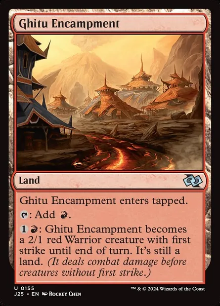 Ghitu Encampment, Magic card J25 155 — Foundations Jumpstart set