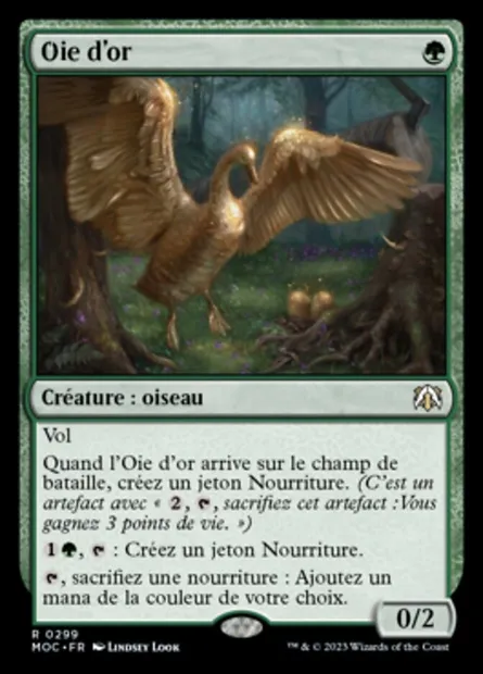 Oie d'or, carte Magic MOC 299 — extension March of the Machine Commander