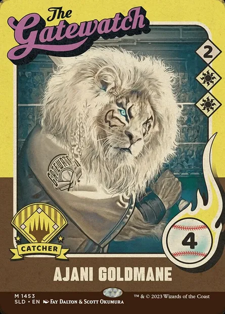 Ajani Goldmane // Ajani Goldmane, carte Magic SLD 1453 — extension Secret Lair Drop