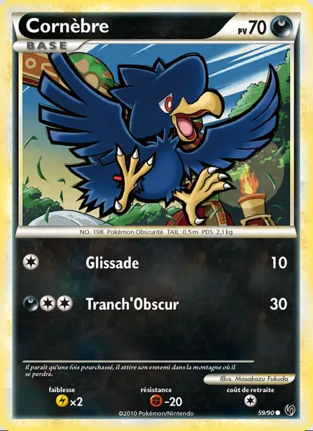 Cornèbre, carte Pokémon UD 59 — extension Indomptable