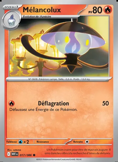 Mélancolux, carte Pokémon WHT 017 — extension Flamme Blanche