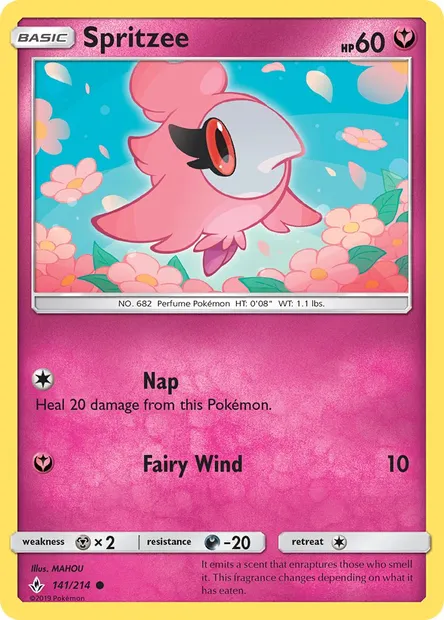 Spritzee, Pokémon card UNB 141 — Unbroken Bonds set