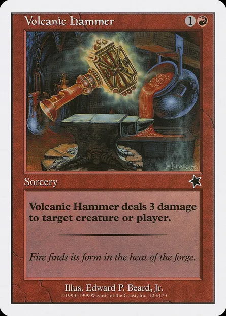 Volcanic Hammer, Magic card S99 123 — Starter 1999 set