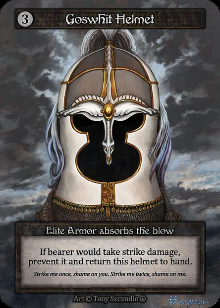 Goswhit Helmet, Sorcery card ATH 171 — Arthurian Legends set