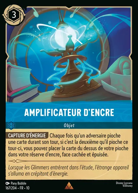 Amplificateur d'encre, carte Disney Lorcana CH10-167 — extension Lueurs dans les Profondeurs
