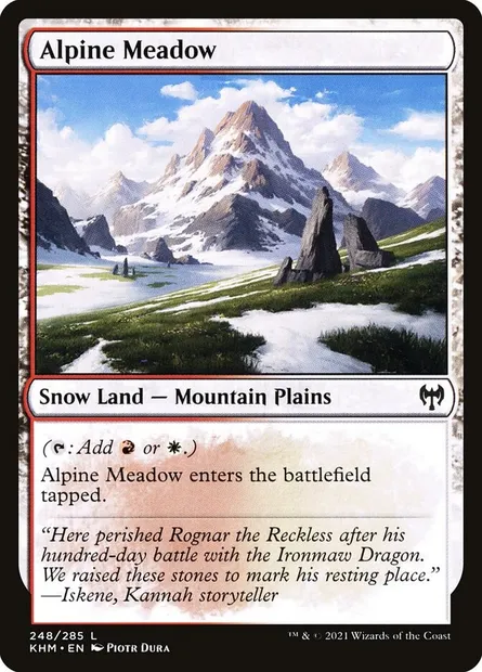 Alpine Meadow, Magic card KHM 248 — Kaldheim set