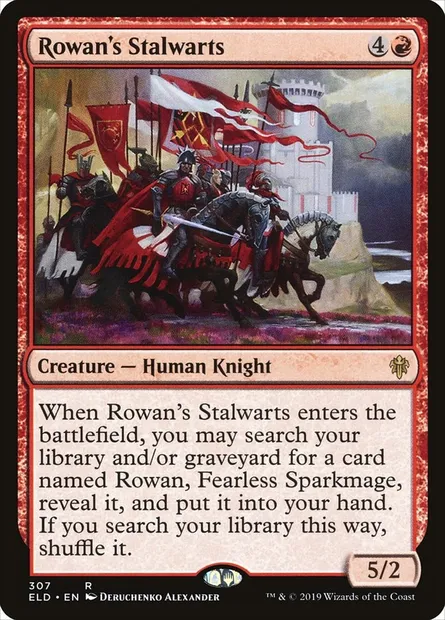 Rowan's Stalwarts, Magic card ELD 307 — Throne of Eldraine set