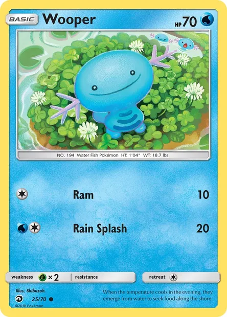 Wooper, Pokémon card DRM 25 — Dragon Majesty set