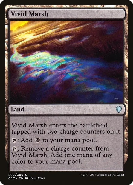 Vivid Marsh, Magic card C17 292 — Commander 2017 set
