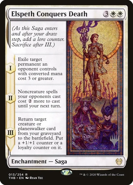 Elspeth Conquers Death, Magic card PTHB 13p — Theros Beyond Death Promos set