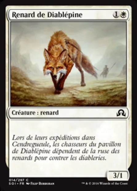 Renard de Diablépine, carte Magic SOI 14 — extension Ténèbres sur Innistrad