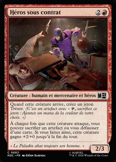 Héros sous contrat, carte Magic MSC 683 — extension Marvel Super Heroes Commander