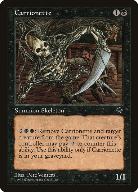 Carrionette, Magic card TMP 111 — Tempest set