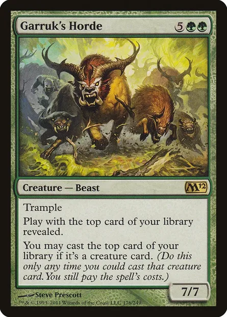 Garruk's Horde, Magic card M12 176 — Magic 2012 set