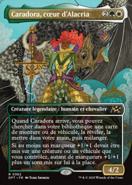 Caradora, cœur d'Alacria, carte Magic DFT 362 — extension Aetherdrift
