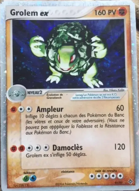 Grolem ex, carte Pokémon DR 91 — extension EX Dragon